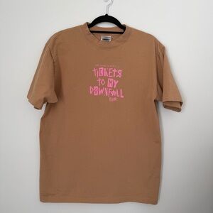 MGK Tickets To My Downfall Tour Shirt Brown Large